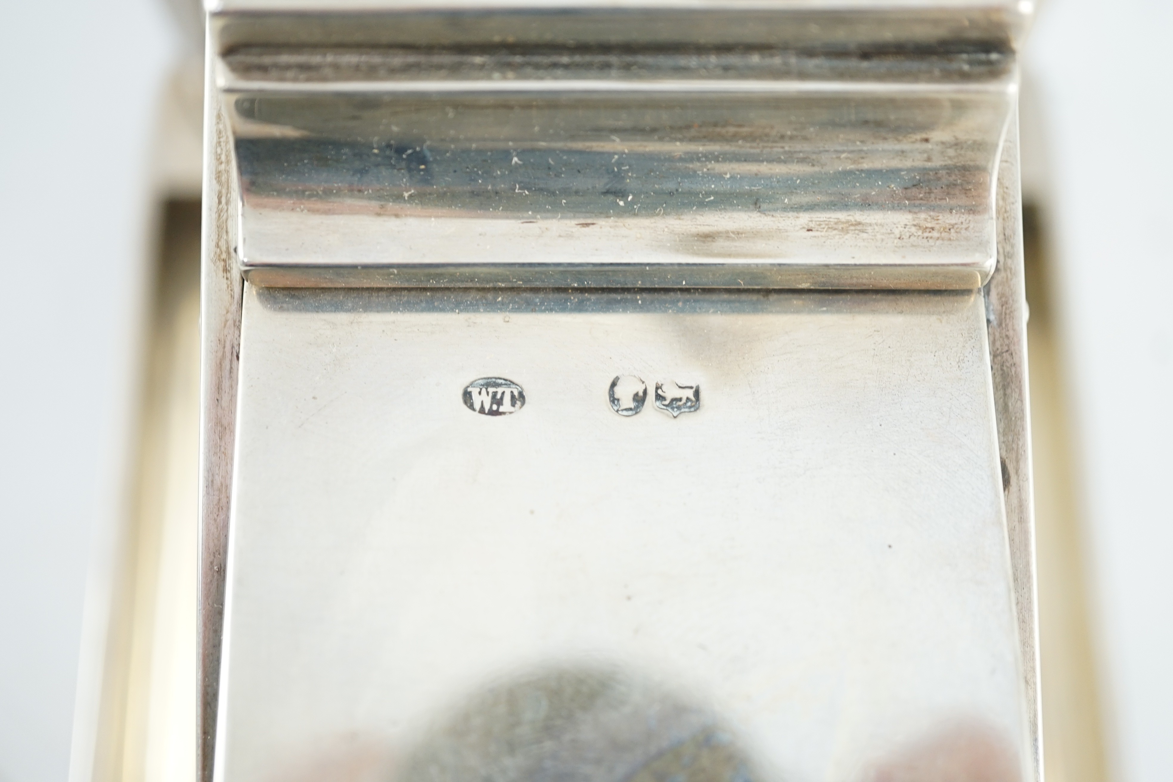 A Victorian silver smoker's compendium by Walter Thornhill